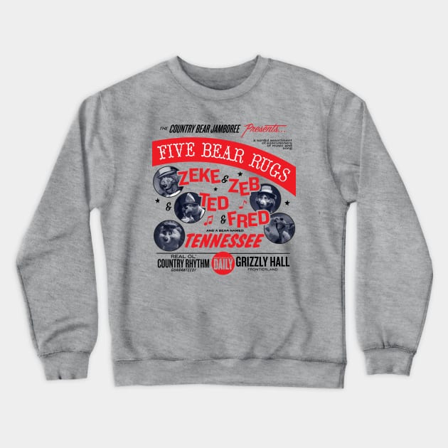 Five Bear Rugs Crewneck Sweatshirt by turlaach